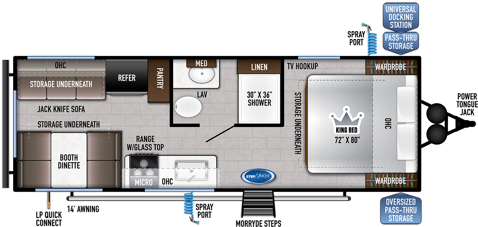 2022 EAST TO WEST RV DELLA TERRA 200RD, , floor-plans-day image number 0